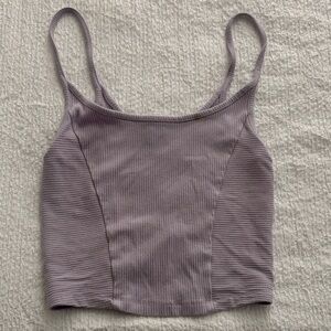 BDG Lilac Ribbed Crop Top Small